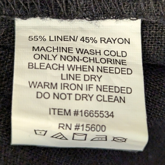 Black Linen Blend Pull-On Shorts Size M – Briggs Women’s NWT - Picture 5 of 5